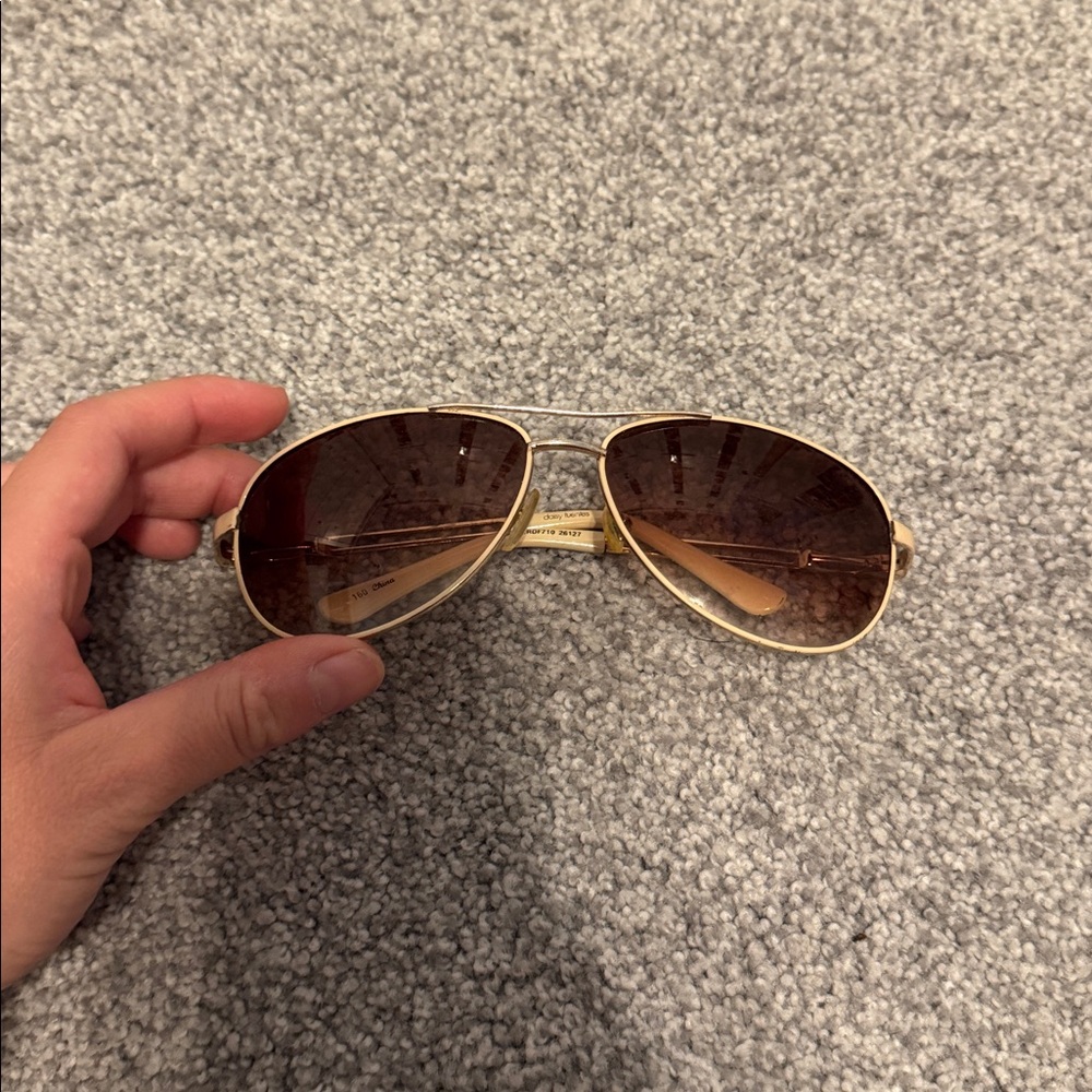 Gold Aviator Sunglasses